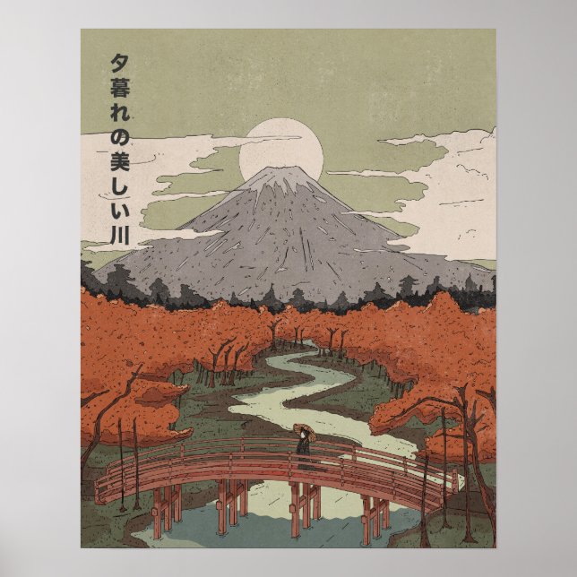 Affiche Belle Rivière Au Crépuscule (Devant)