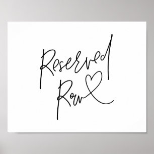 Affiche Belle Salle Réservée, Noir, Cérémonie Mariage