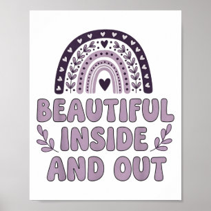 Affiche Belle Selle De Lavande Arc-En-Ciel À L'Intérieur E