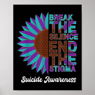 Affiche Belle sensibilisation à la prévention du suicide T