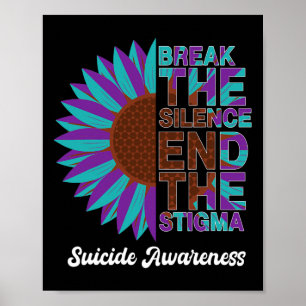 Affiche Belle sensibilisation à la prévention du suicide T