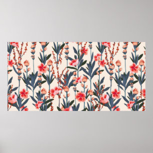 Affiche Belle stylish Garden floraux motif dans la ma