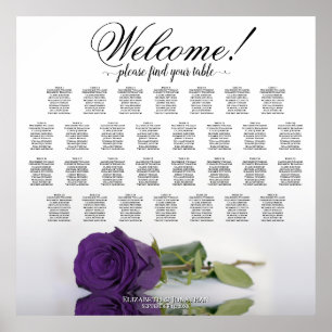 Affiche Belle table de 30 personnes Plan de table Rose pou