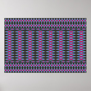 Affiche belle tissu tribal motif, tissu motif ba