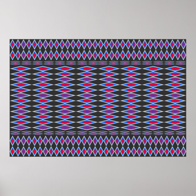 Affiche belle tissu tribal motif, tissu motif ba (Devant)
