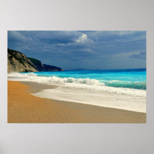 Affiche Belle Turquoise Bleue Mer Tropicale Photographie
