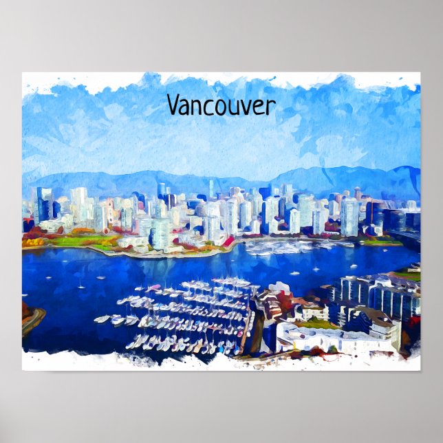 Affiche Belle Vancouver Canada City View (Devant)