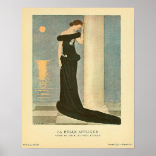 Affiche Belle vintage Affligee de La de ~ d'illustration