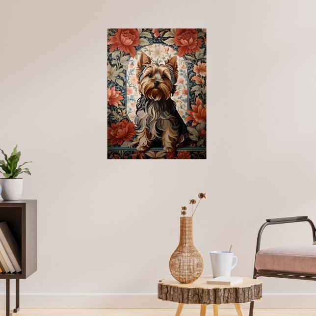 Affiche Belle Yorkie | Yorkshire Terrier Portrait (Salon 3)
