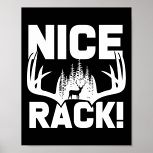 Affiche Belles cornes de cerf drôle chasse humour