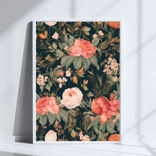 Affiche Belles fleurs de rose florales