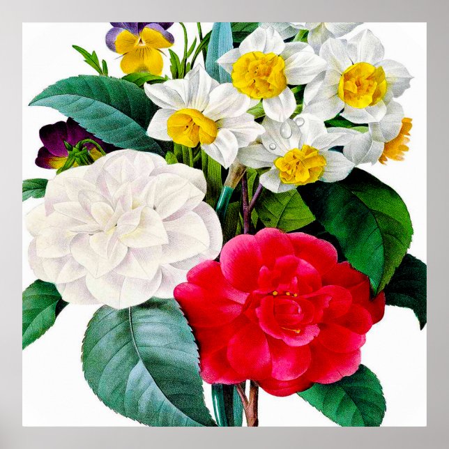 Affiche Belles fleurs vintages (Devant)