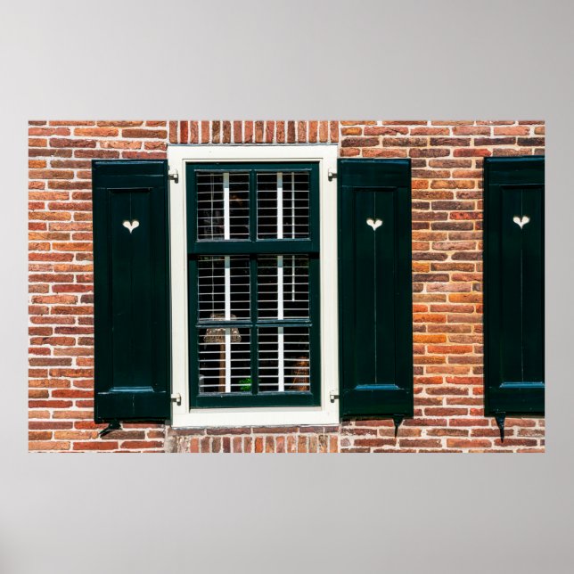 Affiche Belles maisons traditionnelles hollandaises. Mur e (Devant)