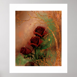 Affiche Belles Roses d'Automne