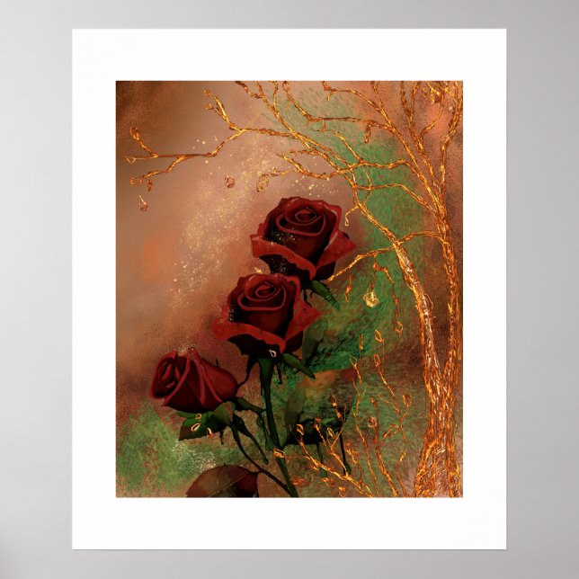 Affiche Belles Roses d'Automne (Devant)