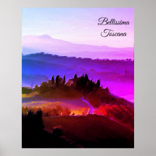 Affiche *~* Bellissima Langue italienne Toscane Toscane