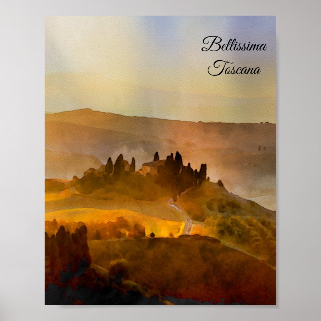 Affiche *~* Bellissima Toscane Langue italienne Toscane (Devant)