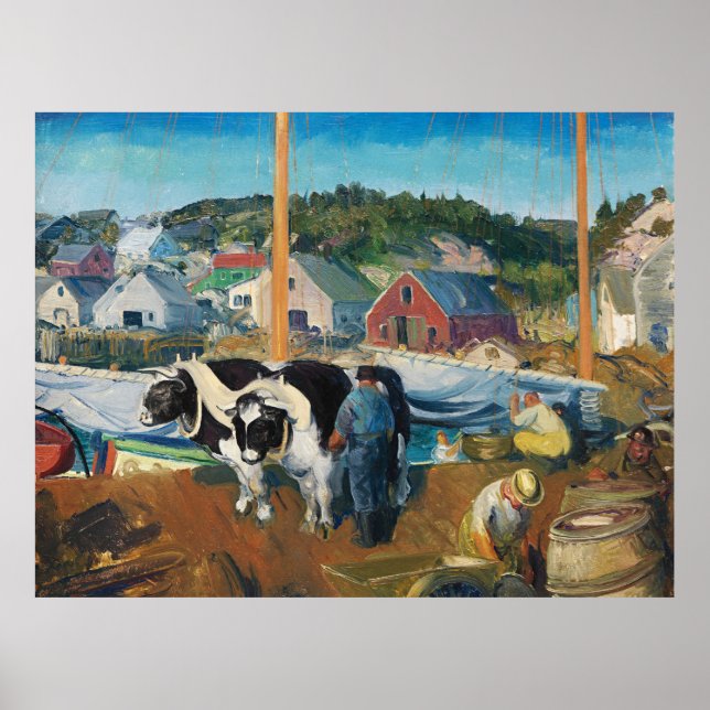 Affiche Bellows - Ox Team, Quai à Matinicusm (Devant)