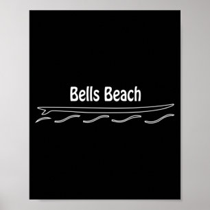 Affiche Bells Beach Australie Surfboard à une dérive Surfi