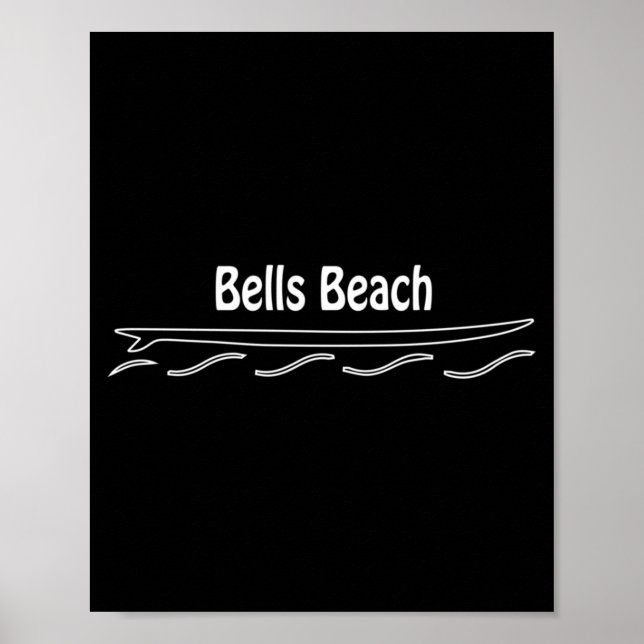 Affiche Bells Beach Australie Surfboard à une dérive Surfi (Devant)