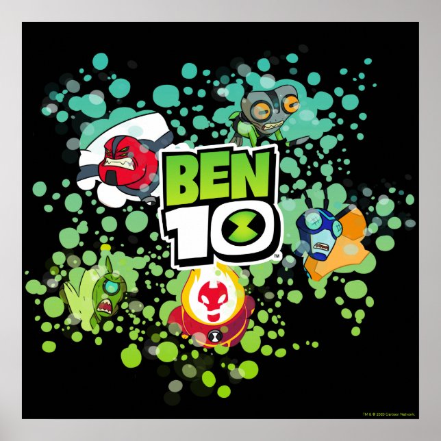 Affiche Ben 10 Aliens Formulaires Graphique de bulle (Devant)