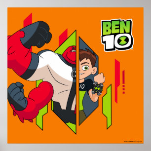 Affiche Ben 10 Transformation de l'ADN à quatre armes