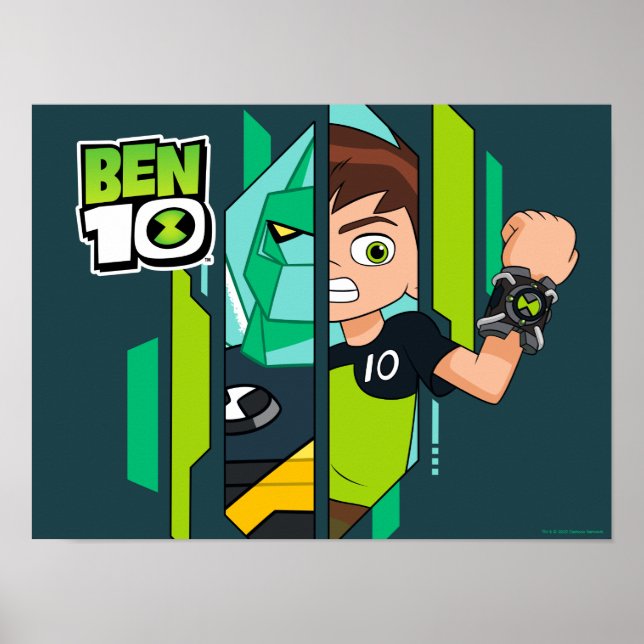 Affiche Ben 10 Transformation de l'ADN de Diamondhead (Devant)