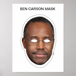 Affiche Ben Carson Mask