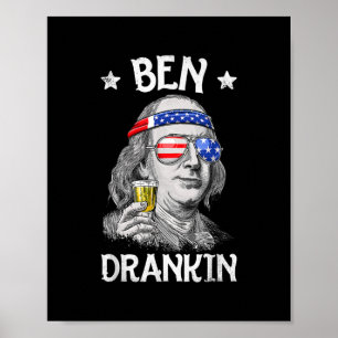 Affiche Ben Drankin 4 juillet Benjamin Franklin Men