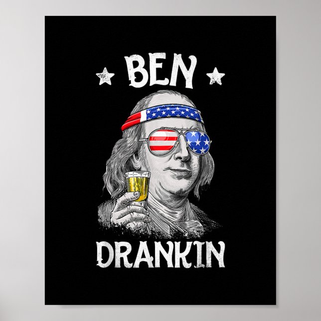 Affiche Ben Drankin 4 juillet Benjamin Franklin Men (Devant)
