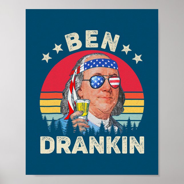 Affiche Ben Drankin 4 juillet Benjamin Franklin Men (Devant)