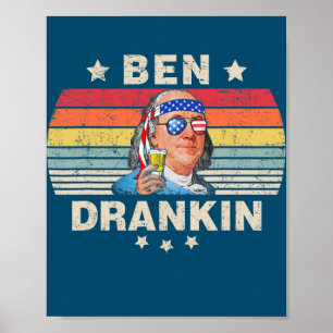 Affiche Ben Drankin 4 juillet Benjamin Franklin Men