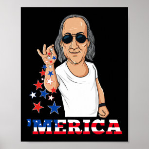 Affiche Ben Franklin 4 juillet l'Amérique