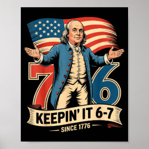 Affiche Ben Franklin 67 Mème Keen Ça 7-6 Prof d'Histoire S