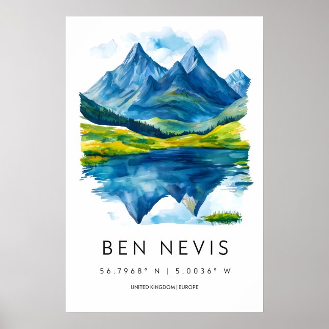 Affiche Ben Nevis aquarelle 1 (Devant)