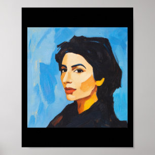 Affiche Benazir Bhutto Style de peinture post-impressionni