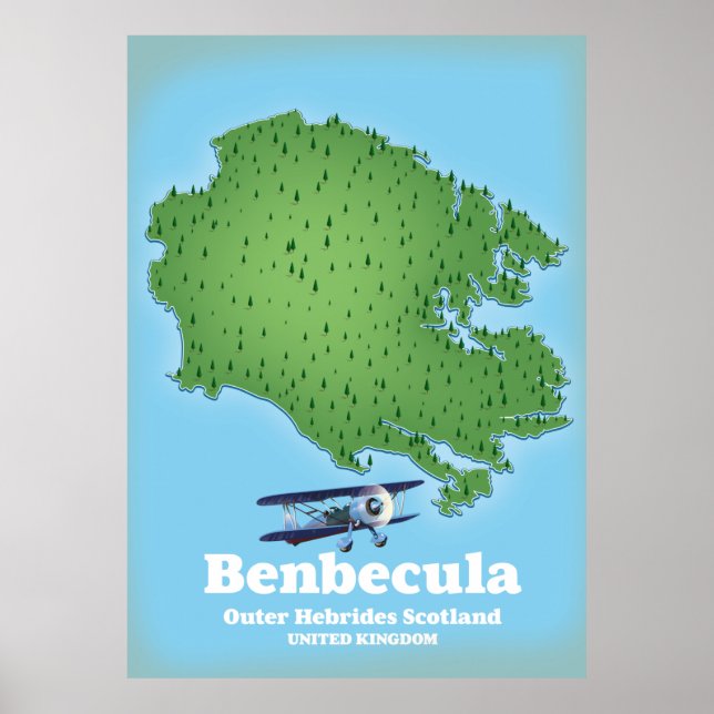 Affiche Benbecula Hébrides Ecosse (Devant)