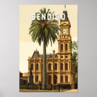Bendigo Australia Travel Art Vintage