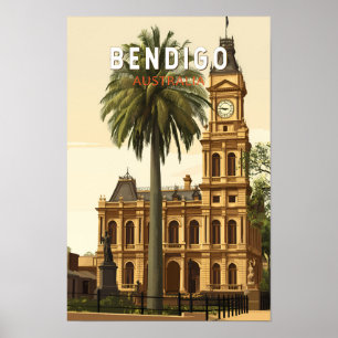 Affiche Bendigo Australie Voyage Art Vintage