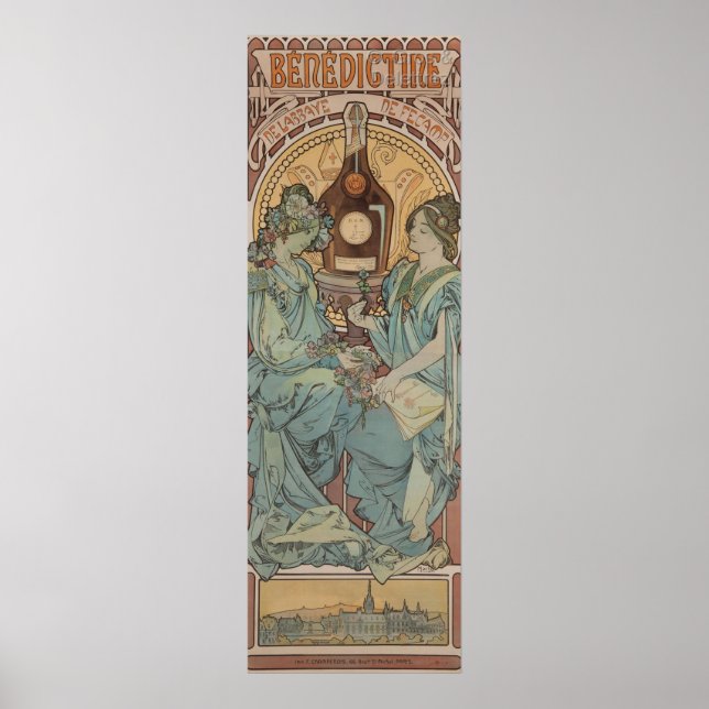 Affiche Bénédictine par Alphonse Mucha (Devant)