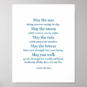 Affiche Bénédiction d'Apache dans le lavage aquarelle