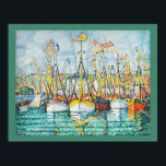 Affiche Bénédiction de la flotte de thon à Groix par Paul<br><div class="desc">Bénédiction de la flotte de thon à Groix par Paul Signac S'il vous plaît visitez mon magasin pour plus de design intéressant et plus de choix de couleurs. => zazzle.com/colorfulworld*</div>