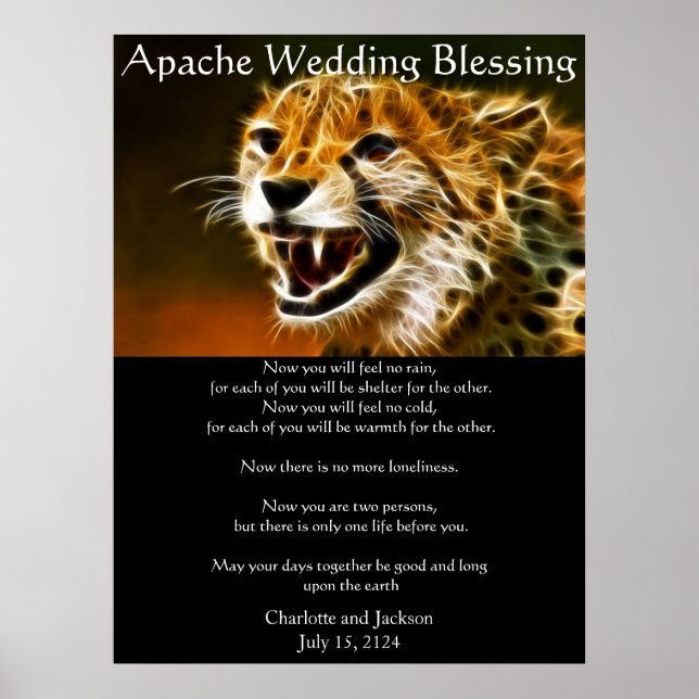 Affiche Bénédiction du Mariage Apache (Devant)