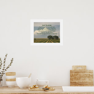 Affiche Bénédiction Irlandaise Paysage de Terres Agricoles