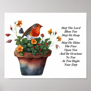 Affiche Bénédictions quotidiennes de nombres 6:24-26