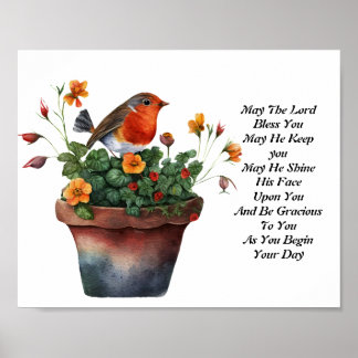 Affiche Bénédictions quotidiennes de nombres 6:24-26