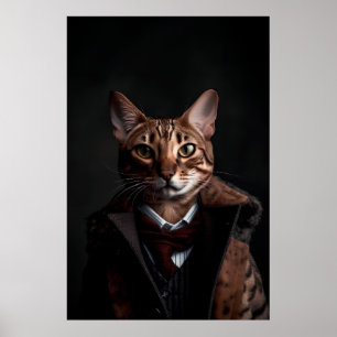 Affiche Bengal Cat in a Suit    My Mobster Cat   Funny