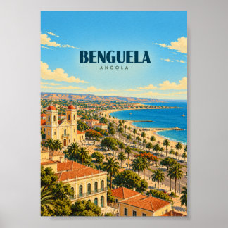 Affiche Benguela Angola Art de Voyage Vintage