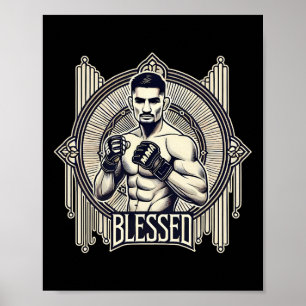Affiche Béni Mixed martial art Bjj Kickboxing Muay Thai Bo