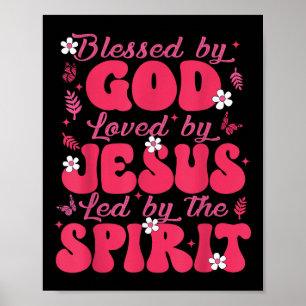 Affiche Béni Par Dieu Aimé Par Jésus Papillon Floral Chr